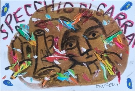 DONZELLI BRUNO Napoli 1941 "Specchio di Carrà"