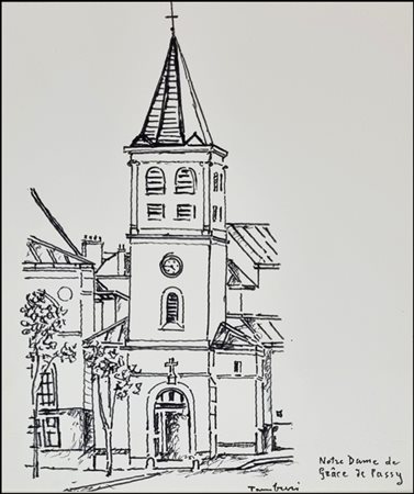 TAMBURI ORFEO Jesi 1910 - Parigi 1994 "Notre Dame de Grace je Passy"