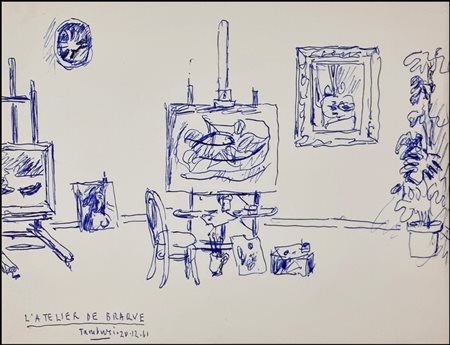 TAMBURI ORFEO Jesi 1910 - Parigi 1994 "L'atelier de braque"