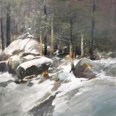 CANCOGNI AGOSTINO Forte dei Marmi 1950 "Inverno nel bosco"