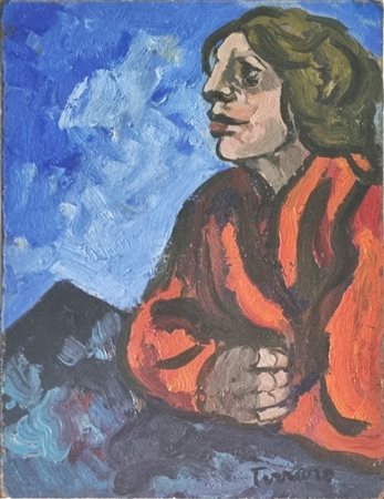 TERRUSO SAVERIO Monreale 1939 - Milano 2003 "L'attesa"