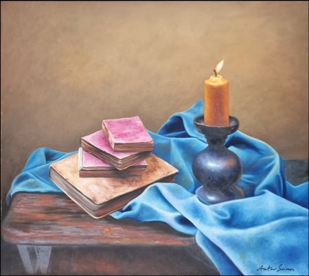 SCIACCA ANTONIO Catania 1957 "Natura morta con candela"