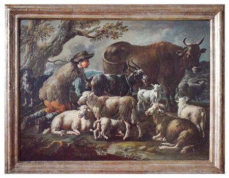 Pastore e armenti, Bottega di Domenico Brandi