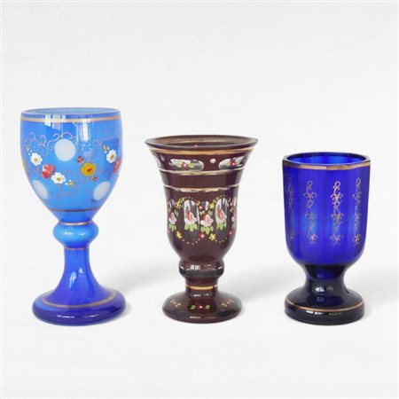 Boemia, Tre bicchieri in vetro