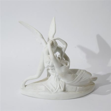 After Antonio Canova, Amore e Psiche in bisquit, Manifattura Royal Dux