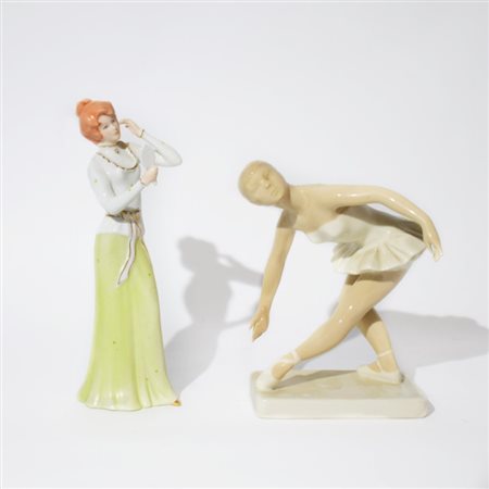 Dama e ballerina in porcellana, Manifattura Royal Dux