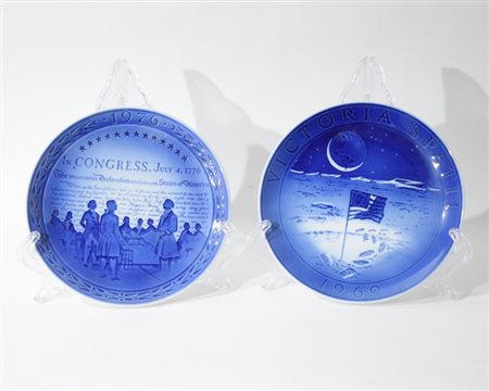 Due piatti in porcellana Royal Copenaghen