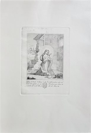 Incisione raffigurante Santa Verdina