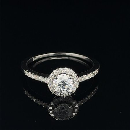 14K WHITE GOLD RING 1.88 GR WITH DIAMONDS - RNG30205