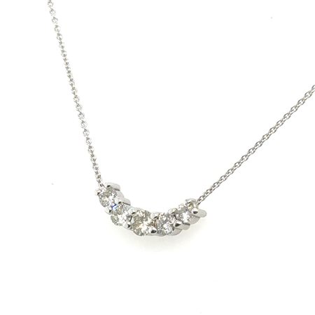 2.04 GR NATURAL WHITE GOLD NECKLACE WITH DIAMONDS - DH-P289