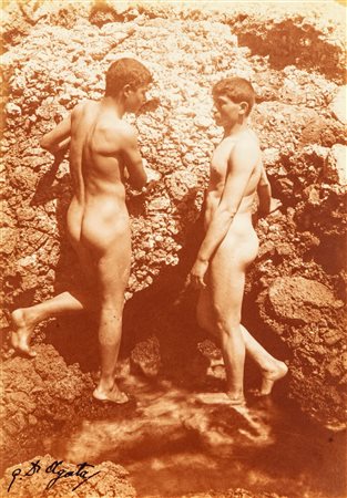 Gaetano D'Agata (1883 - 1949)  - Senza titolo (Nudi maschili), 1890s