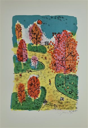 Franco Rognoni SENZA TITOLO litografia, cm 70,5x49,5; es. 82/100 firma e...