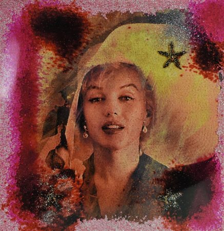 Omar Ronda MARILYN FROZEN serigrafia su original multiflex, cm 48x48 timbro a...