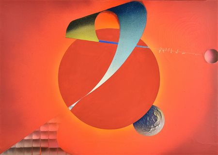 Filippo De Gasperi PASSAGGIO DI ERCOLE NELLA ATLANTIDE tecnica mista su tela,...