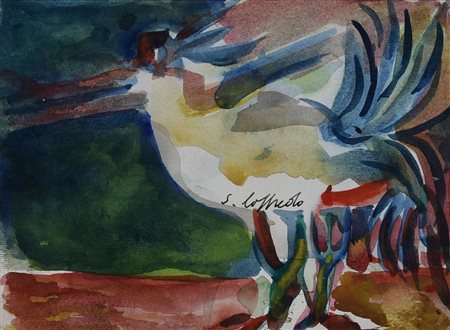 Silvio Loffredo SENZA TITOLO acquarello su carta, cm 13,5x18,5 firma