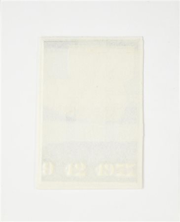 Enzo Bersezio BIOGRAFICO - 9 12 1977 tecnica mista su carta, cm 13,5x9,5 sul...