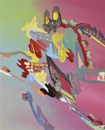 Nicola Naimo SENZA TITOLO, 1977 olio su tela, cm 60x50 firma sul retro: firma...