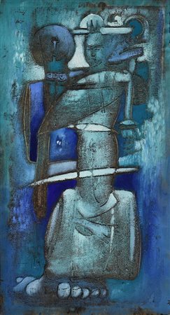 Fabio Cuman IL PIEDONE, 2004 tecnica mista, cm 49x25 sul retro: firma,...