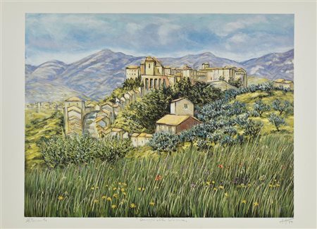 Franco Azzinari ALTOMONTE - OMAGGIO ALLA CALABRIA, 1983 stampa tipografica,...