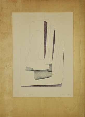 Rino Crivelli ETILISMO DI UN BATTELO, 1979 tecnica mista su carta Scholler,...