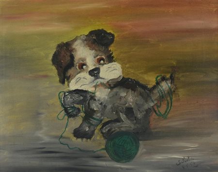 Antonio Saliola SENZA TITOLO, 1959 olio su tela, cm 35x45 firma e data