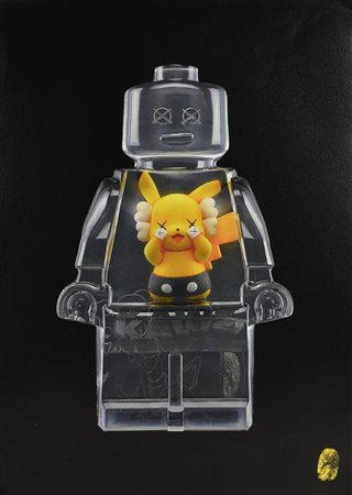 Vincent Sabatier PIKACHU, 2021 stampa tipografica su carta Fabriano-Ref...
