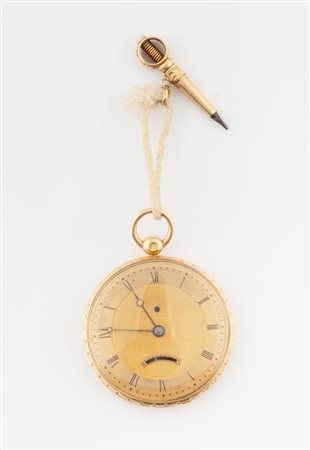 Orologino mignon in oro 18 kt. con chiavetta. 1900 ca.