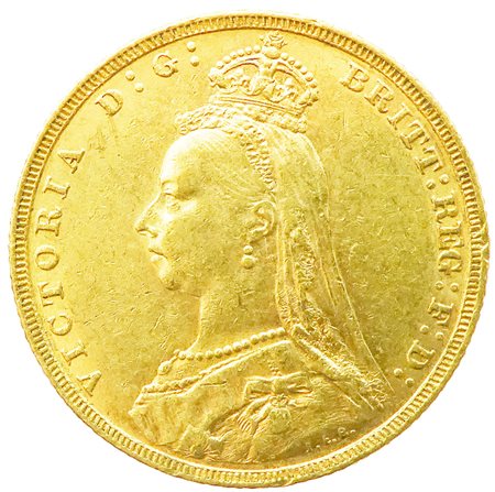 Lotto composto di 6 sterline in oro. 