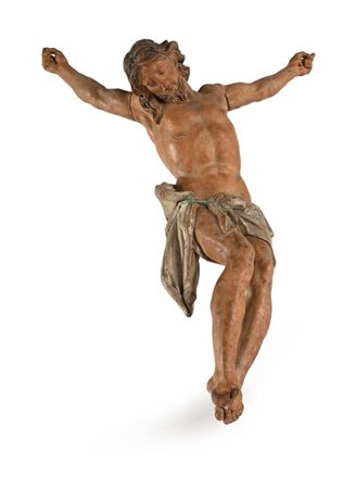 Scuola Romana del XVIII secolo () Cristo crocifisso la figura del Redentore è...