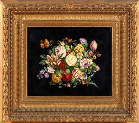 Domenico Moglia (attribuito a) (1780 - 1862) Composizione floreale prima metà...