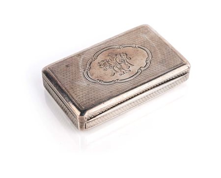 Tabacchiera in argento, Birmingham, Regina Vittoria, seconda metà del XIX...