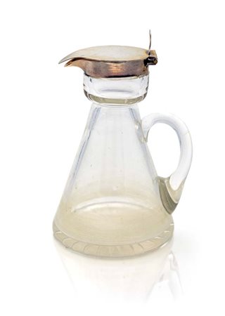 Brocchetta in vetro e argento, Birmingham corpo tronco conico rifinito...