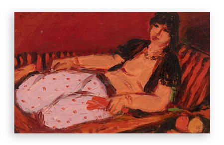 GIULIO DA MILANO ( 1895-1990) - Odalisca rossa