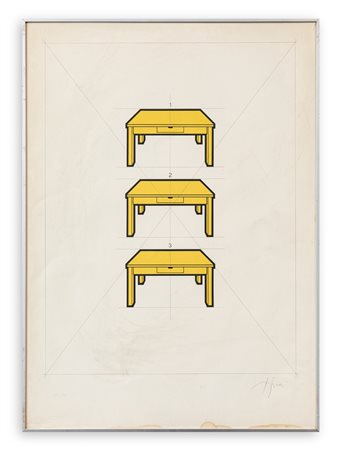 TINO STEFANONI (1937-2017) - Senza Titolo (Tavoli)