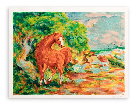 ALIGI SASSU (1912-2000) - Il cavallo rosso, 1987