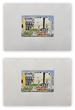 ORFEO TAMBURI (1910-1994) - Lotto unico di 2 acqueforti