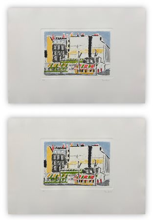 ORFEO TAMBURI (1910-1994) - Lotto unico di 2 acqueforti