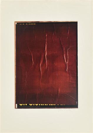 Mimmo Rotella (1918 - 2006) SENZA TITOLO litografia, cm 70x50; es. 142/150...