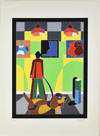 Ugo Nespolo (1941) ORDINE NATURALE serigrafia, cm 70x50; es. 39/120 firma,...