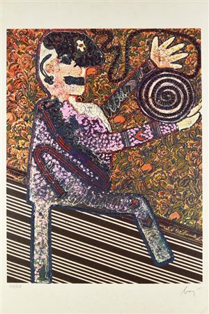 Enrico Baj (1924 - 2003) ARISTOCRATICO CON LA GIDUGLIA, 1972 tecnica mista su...