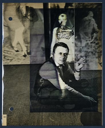 Gerhard Richter (1932) SENZA TITOLO pellicola e collage, cm 30x24; es....