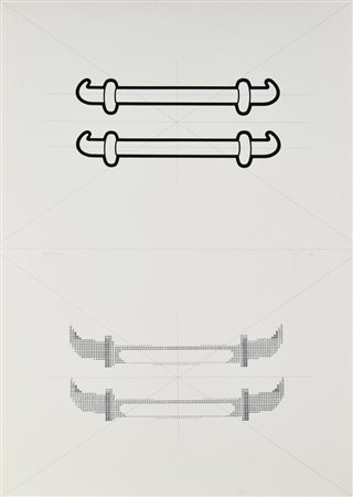Tino Stefanoni (1937 - 2017) PARAURTI litografia, cm 70x49,7; es. 31/100...