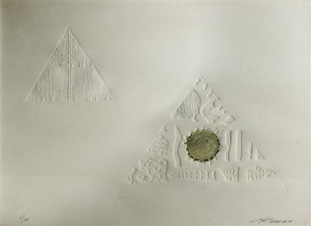 Ezio Gribaudo (1929) SENZA TITOLO (DALLA CARTELLA EGITTO 3000 A.C.), 1973...