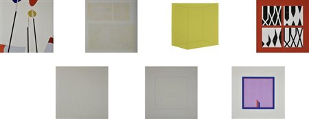 AA.VV. GLI AMICI DI CALDERARA, 1982 cartella composta da 7 serigrafie:...