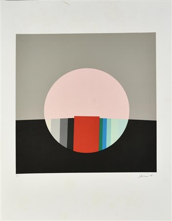 Eugenio Carmi (1920 - 2016) COMPOSIZIONE IMMAGINARIA, 1986 litografia, cm...