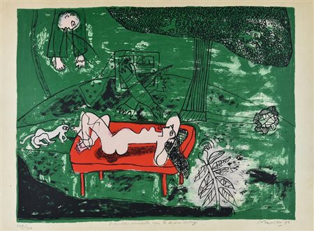 Guillaume Corneille (1922 - 2010) FENETRE OUVERTE SUR LE DIVAN ROUGE, 1972...