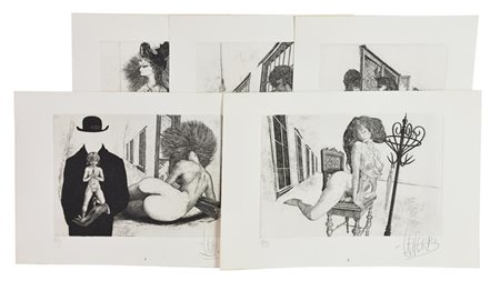 Helmut Leherb (1933 - 1997) LES FENETRES, 1971 cartella contenente 5...