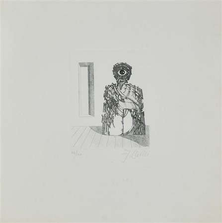 Fabrizio Clerici (1913 - 1993) VARIAZIONI TEBANE, 1982 acquaforte, cm 14x10,...