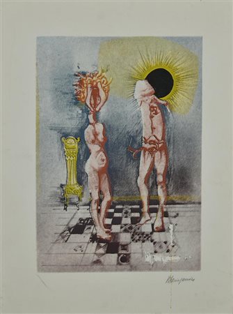 Mario Persico SENZA TITOLO coppia di fotolitografie su carta, cm 39x30,5...