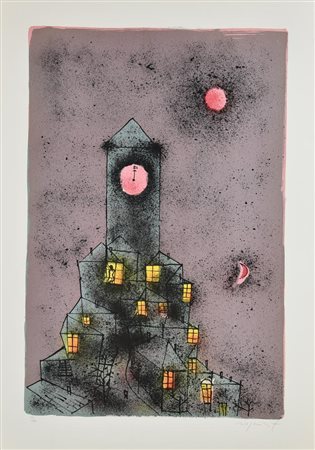 Franco Rognoni (1913 - 1999) SENZA TITOLO litografia, cm 70x50; es. 53/100...